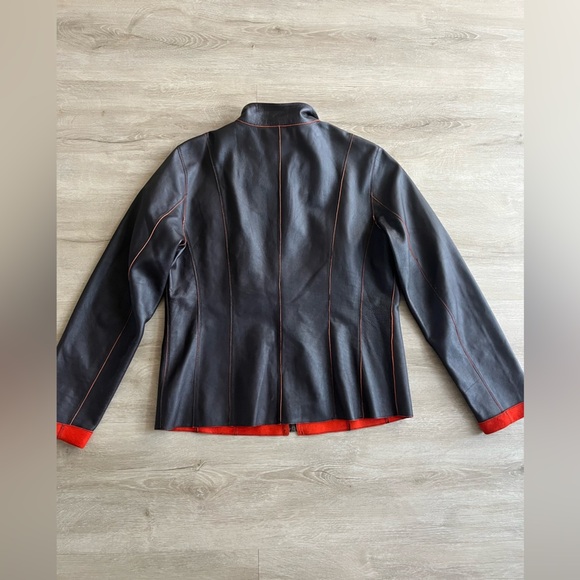 Chico's Jacket 100% Leather Size M 8 - Picture 9 of 10